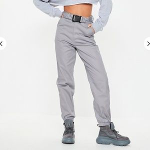 MISGUIDED seatbelt joggers